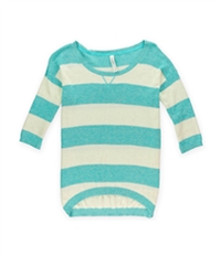 Aeropostale Womens Striped Ribbed Knit Sweater