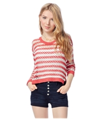 Aeropostale Womens Crochet Knit Sweater, TW1