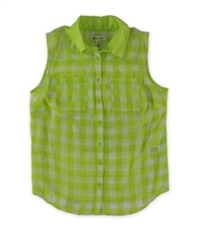 Aeropostale Womens Checkered Chiffon Tank Top