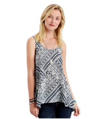 Aeropostale Womens Diagonal Jacquard Strappy Tank Top