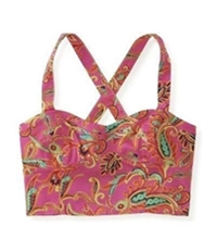 Aeropostale Womens Cropped Paisley Corset Tank Top