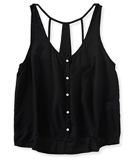 Aeropostale Womens Pocket Woven Tank Top