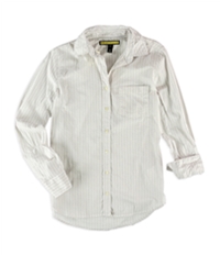 Aeropostale Womens Striped Pocket Button Up Shirt, TW1