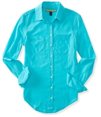 Aeropostale Womens Casual Ls Button Up Shirt