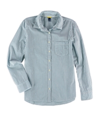Aeropostale Womens Striped Pocket Button Up Shirt, TW2