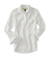 Aeropostale Womens Polka Dot Button Up Shirt