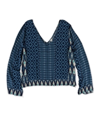 Aeropostale Womens Deep Double V Pullover Blouse