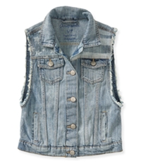 Aeropostale Womens Americana Denim Vest