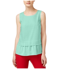 Maison Jules Womens Embroidered Baby Doll Blouse