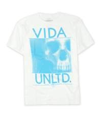 Ecko Unltd. Mens Neon Vida Skull Vinyl Graphic T-Shirt