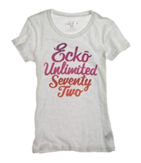 Ecko Unltd. Womens Ombre Gltr Crwnk Graphic T-Shirt