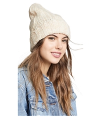 Free People Womens Cable Knit Beanie Hat, TW1