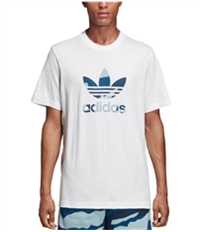 Adidas Mens Camo Logo Graphic T-Shirt
