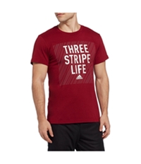 Adidas Mens Three Stripe Life Graphic T-Shirt, TW10