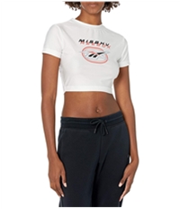 Reebok Womens Misbhv Cropped Graphic T-Shirt
