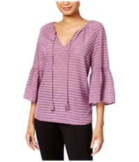 Kensie Womens Striped Knit Blouse