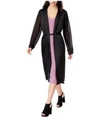 Kensie Womens 1597 Black Belted Blazer Jacket
