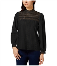 Kensie Womens Embroidered Knit Blouse