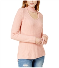 Kensie Womens Ribbed Knit Choker Pullover Sweater