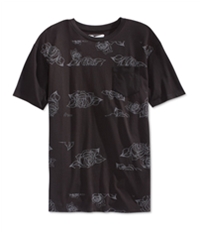 Retrofit Mens Floral Stripe Graphic T-Shirt