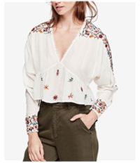 Free People Womens Embroidered Pullover Blouse, TW3