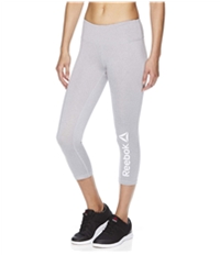 Reebok Womens Branded Capri Compression Athletic Pants