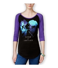 Bioworld Womens Dawn Of Justice Baseball Graphic T-Shirt