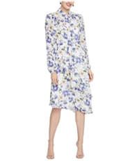 Rachel Roy Womens Sheer Floral Midi Dress