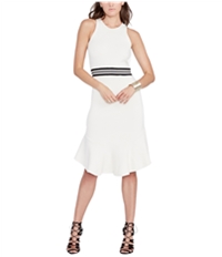 Rachel Roy Womens Varsity-Stripe Fit & Flare Dress