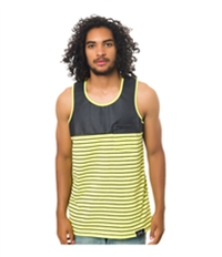 Fly Society Mens The Pieced Pu Tank Top