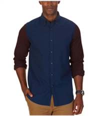 Nautica Mens Colorblocked Button Up Shirt