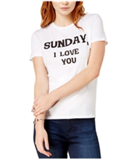 Dream Scene Womens Sunday, I Love You Graphic T-Shirt