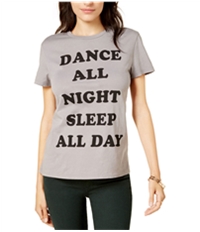 Dream Scene Womens Dance All Night Sleep All Day Graphic T-Shirt