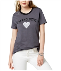 Carbon Copy Womens I'm Exclusive Embellished T-Shirt