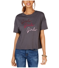 Carbon Copy Womens Girls Girls Girls Embellished T-Shirt
