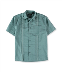 Centro Mens Embroidered Pocket Button Up Shirt