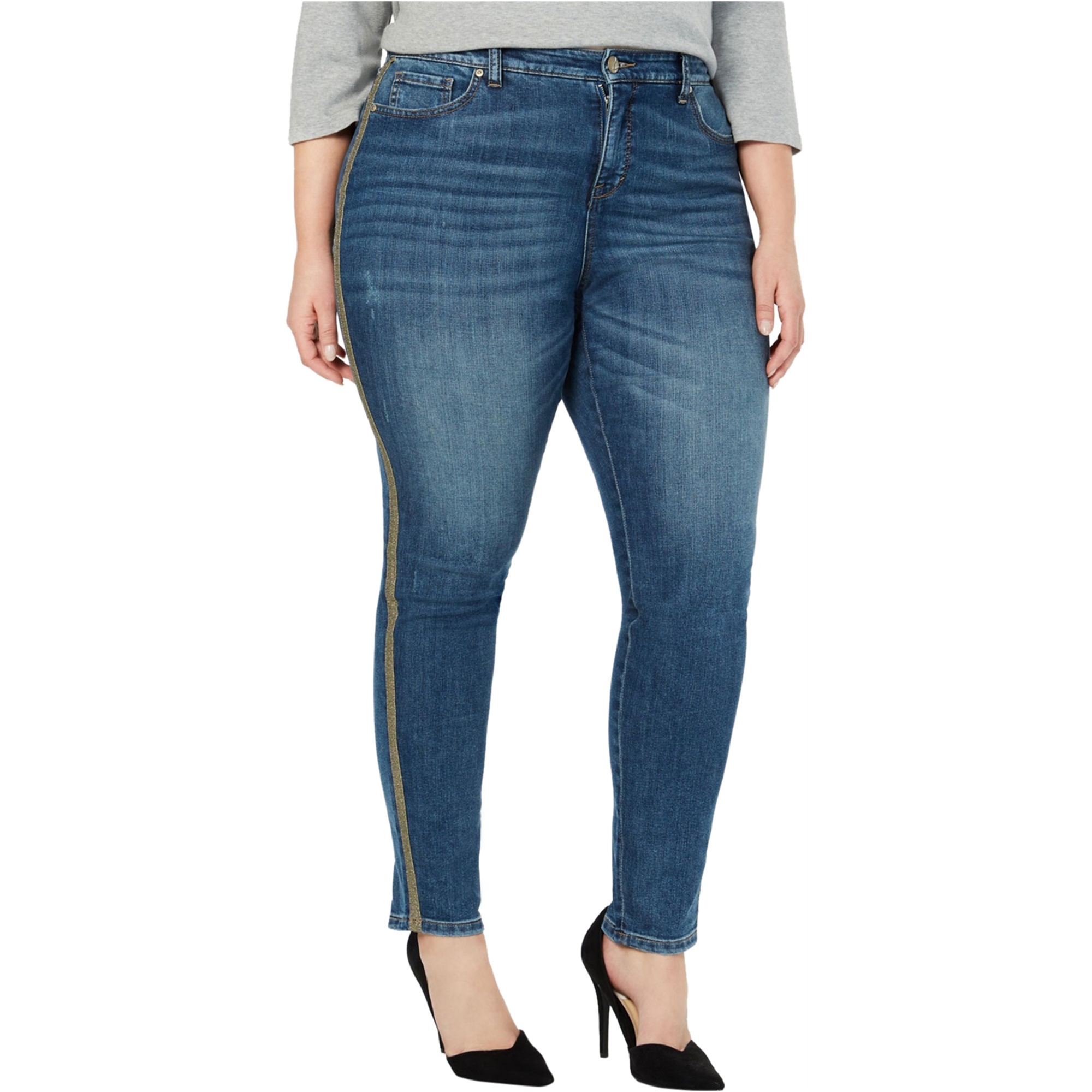 jeans with white stripe