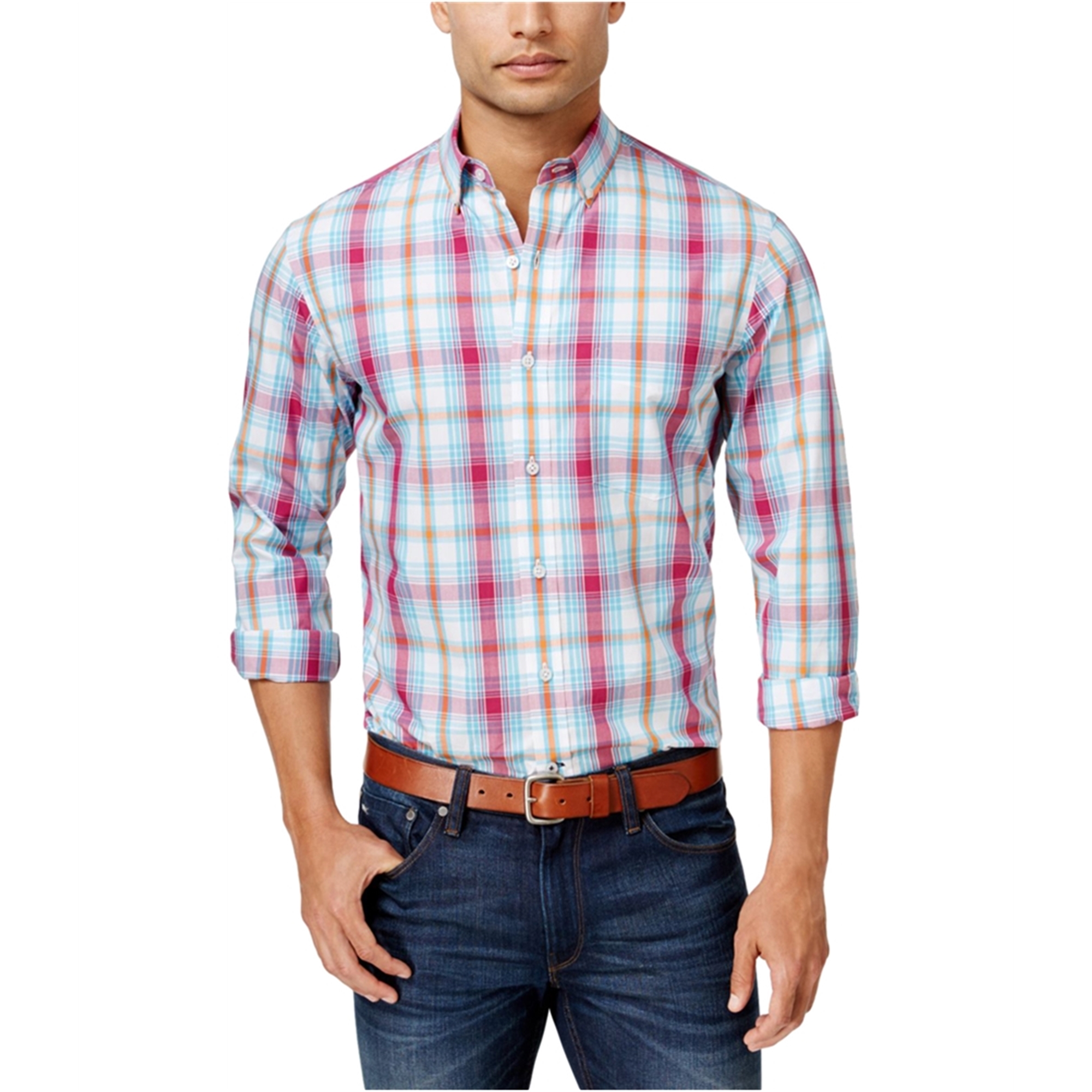 Club Room Mens Plaid LS Button Up Shirt | Mens Apparel | Free Shipping ...