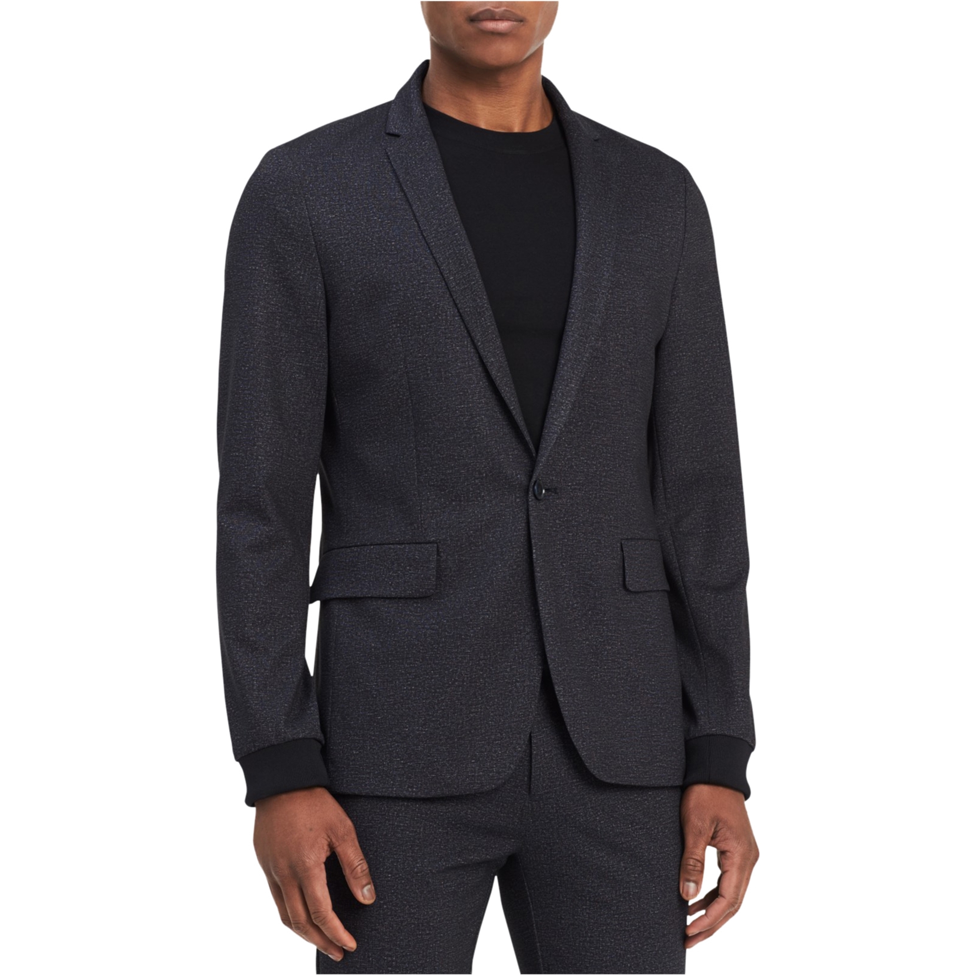 Calvin Klein Mens Textured One Button Blazer Jacket | Mens Apparel ...