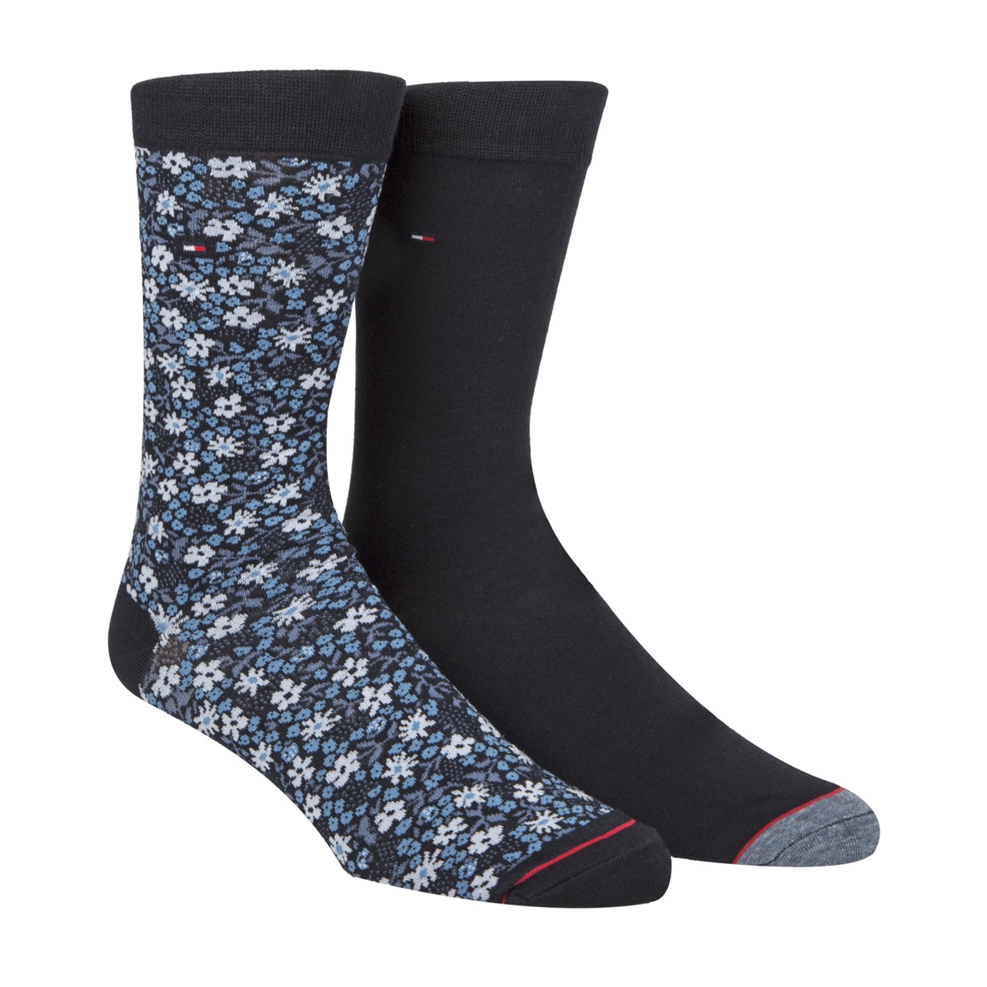 Tommy Hilfiger Mens 2 Pack Prairie Floral Dress Socks | Mens ...