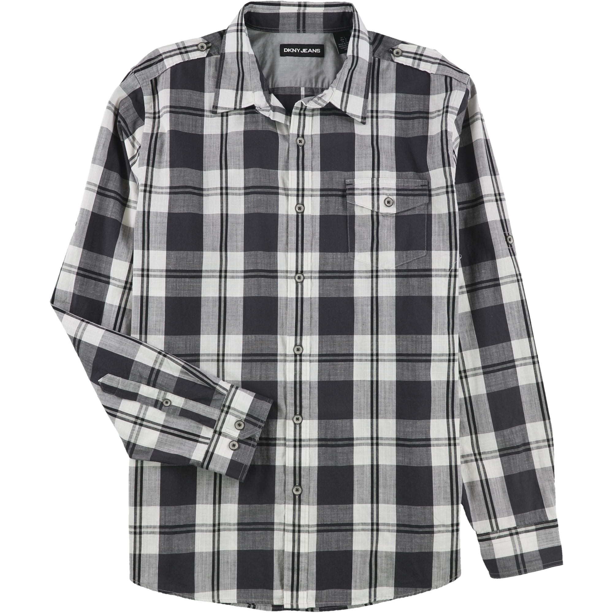 DKNY Mens Plaid Button Up Shirt | Mens Apparel | Free Shipping on All ...