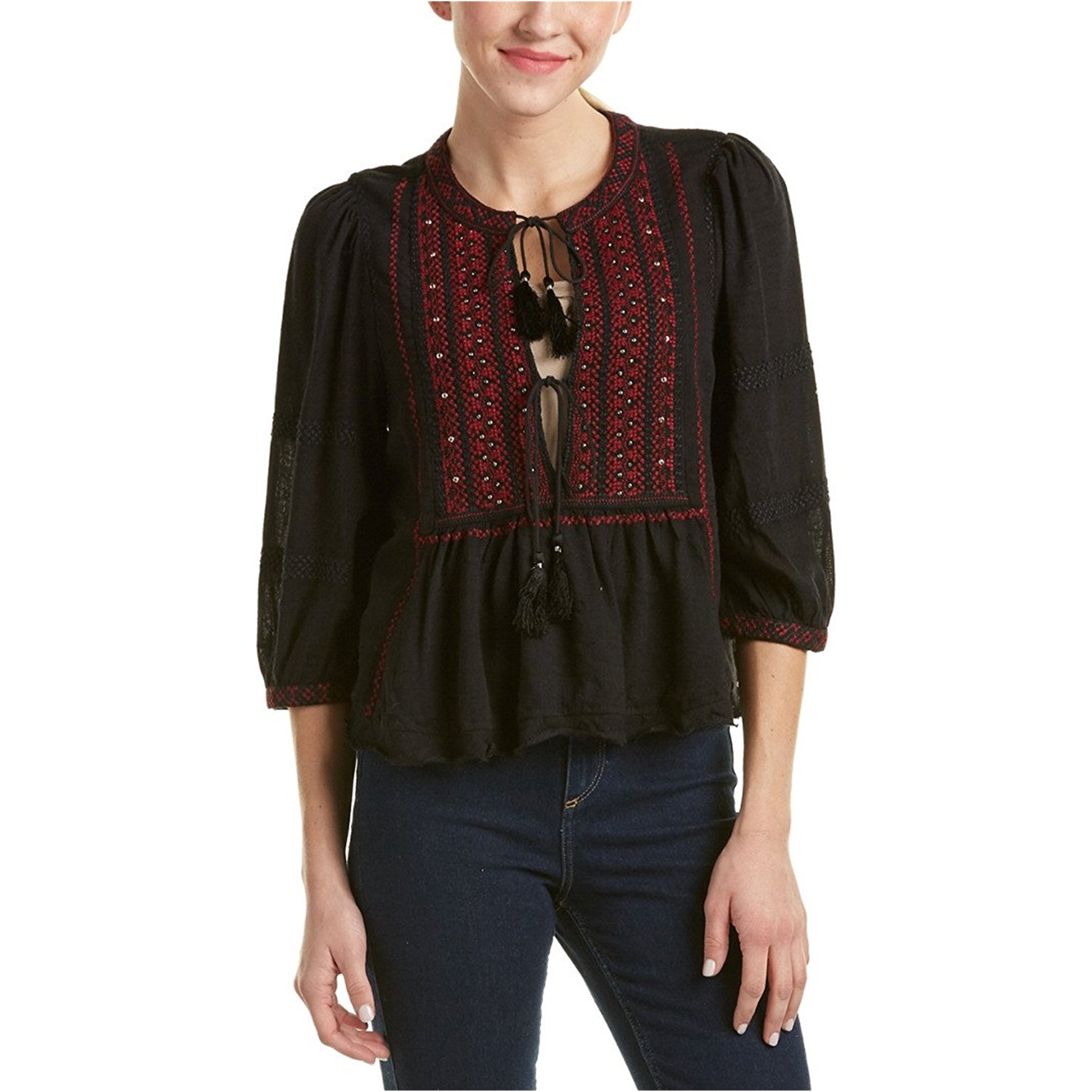 Free People Womens The Wild Life Peasant Blouse | Womens Apparel | Free ...
