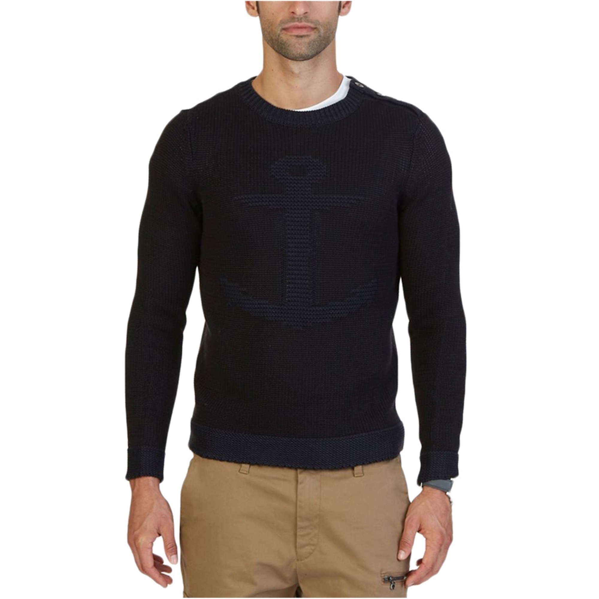 Nautica Mens Iconic Knit Anchor Pullover Sweater | Mens Apparel | Free ...