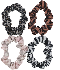 American Eagle Womens Animal Print 4-Pack Hair Scrunchie