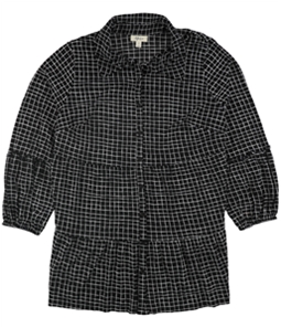 Style & Co. Womens Check Tunic Blouse