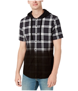American Rag Mens Plaid Ombre Button Up Shirt