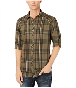 I-N-C Mens Plaid Button Up Shirt