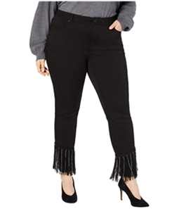 I-N-C Womens Rhinestone Fringe Skinny Fit Jeans