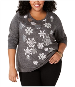 Style & Co. Womens Snowflake Sweatshirt