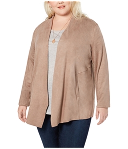 Style & Co. Womens Faux-Suede Jacket